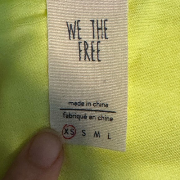 Free People Yellow The It Crew Neck Sleeveless Muscle Tank NWT Size XS - Picture 9 of 10